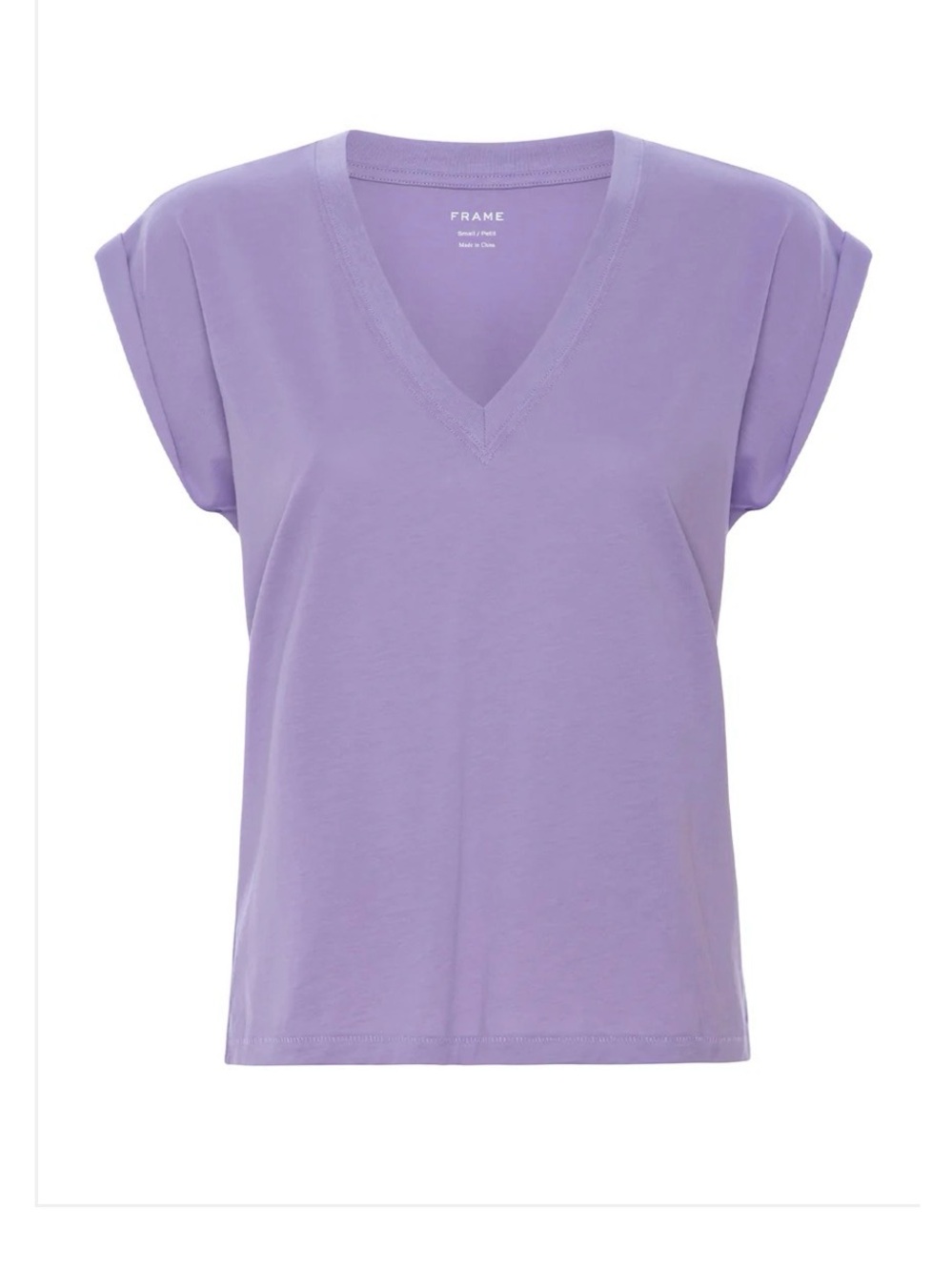 Frame Denim Lavender V-Neck Short Sleeve Tee